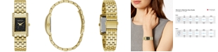 Caravelle Women's Gold-Tone Stainless Steel Bracelet Watch 21x33mm